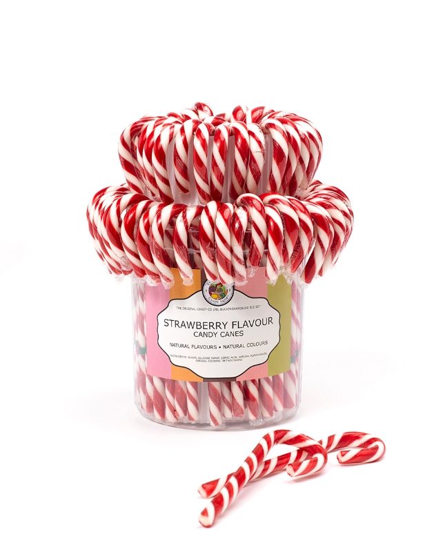 Original Candy - Strawberry Candy Canes (96 x 28g Cane) - The Cress Company