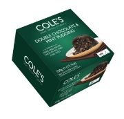 Coles Puddings - Double Chocolate & Mint Pudding (6x350g)