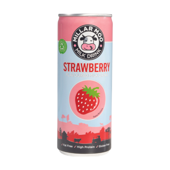 Millar Moo - Gluten Free Strawberry Milkshake (12 x 250ml) - The Cress ...