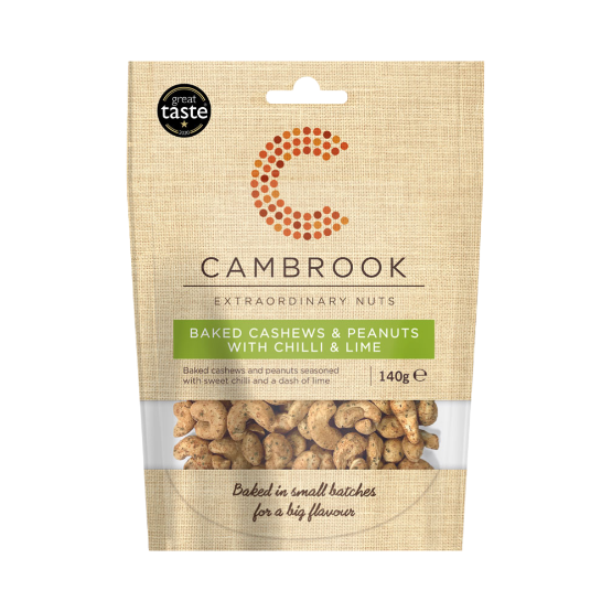 Cambrook Baked Cashews and Peanuts with Chilli and Lime