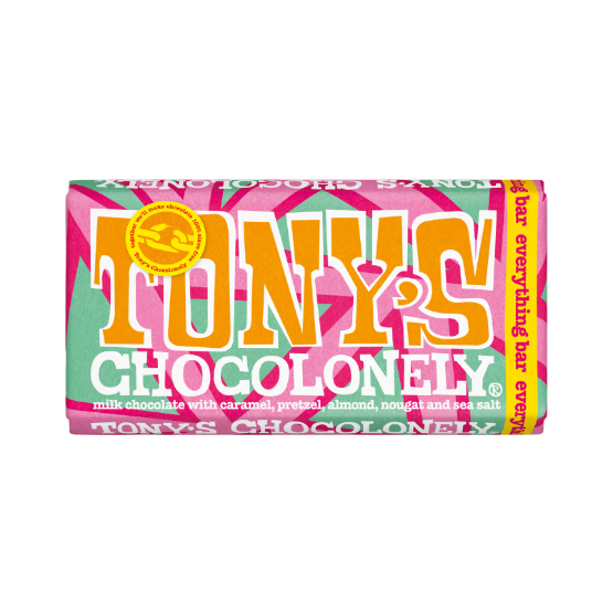 Tony's-Milk Choc w/ Crml,Pretzel,Almond,Nougat&Salt(15x180g)