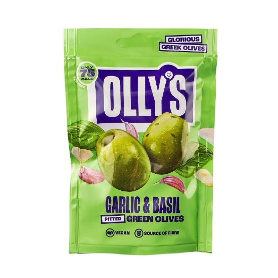 Olly's Olives - Garlic & Basil (12x50g)