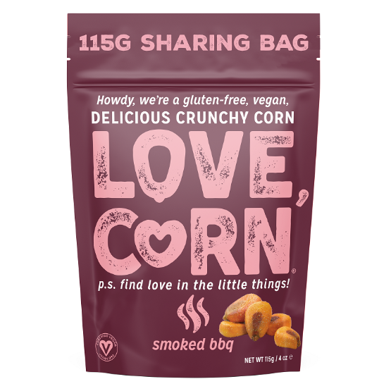 Love Corn - Crunchy Corn Smoked BBQ (6 x 115g)