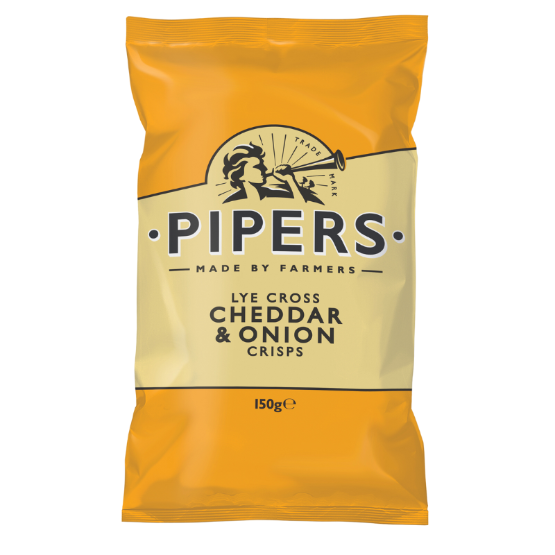 Pipers - GF Lyecross Cheddar & Onion (15x150g)