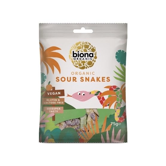 Biona Organic- Sour Snakes (10 x 75g)
