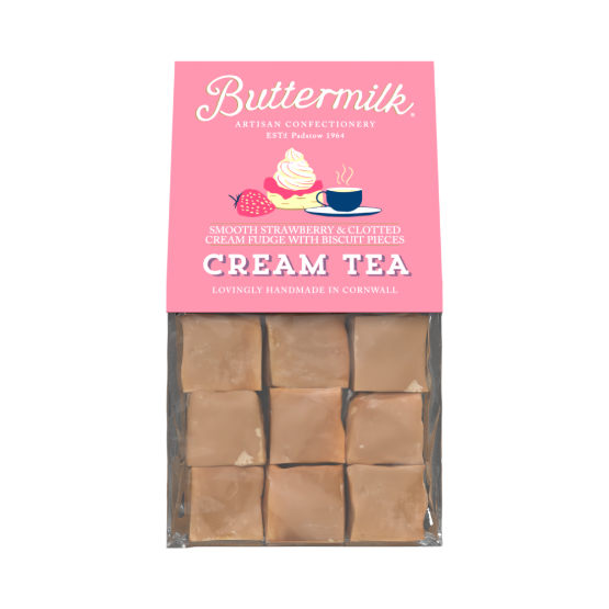 Buttermilk Strawberry and Cream Tea Fudge