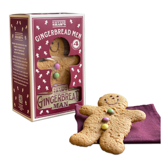 Lottie Shaw's - Box of 4 Gingerbread Men (12 x 200g)