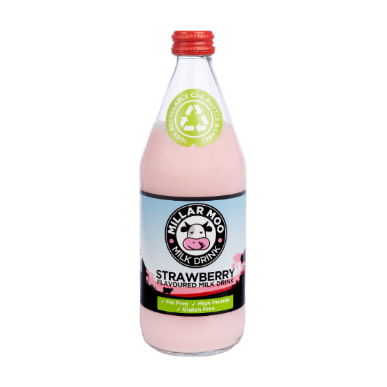 Gluten Free Strawberry Milkshake Glass Bottle