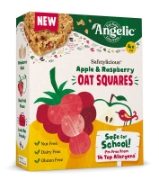 Angelic Bakery- GF Apple & Raspberry Oat Squares (8 x 120g)