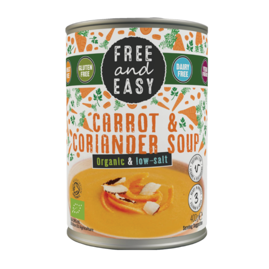 Free and Easy - Carrot & Coriander Soup (6 x 400g)
