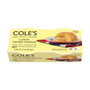 Coles Puddings Lemon Twin Steamed Puddings