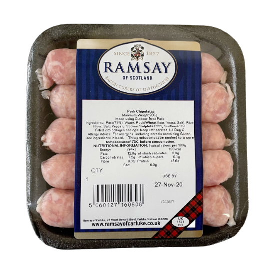 Ramsay - Chipolata Sausages (1 x 200g) 