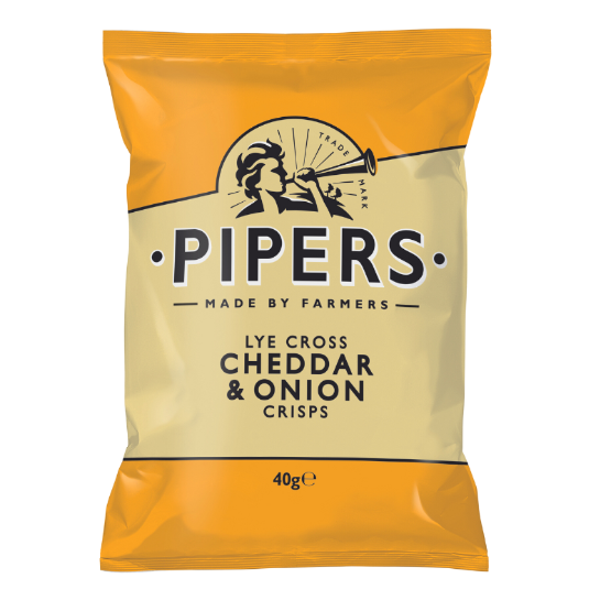 Pipers - GF Lyecross Cheddar & Onion (24x40g)