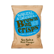 Brown Bag Crisps Sea Salt and Malt Vinegar Crisps