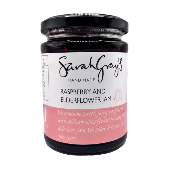 Sarah Grays Gluten Free Raspberry and Elderflower Jam