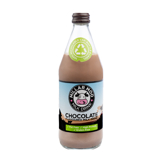 Millar Moo - Gluten Free Chocolate Milkshake Glass Bottle (12 x 500ml ...