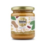 Biona Organic- Crunchy Peanut Butter w Seasalt (6 x 250g)