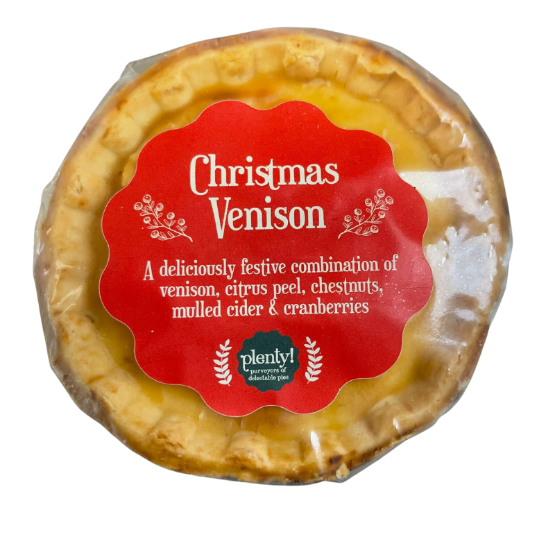 Plenty Pies (Wrapped) - Christmas Venison Pie (6 x 170g) - Available until end of December