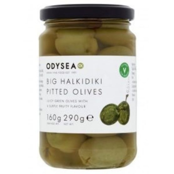 Odysea - Big Halkidiki Pitted Olives in Brine (6 x 290g e)