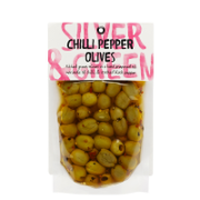 Silver & Green - Chilli Pepper Olives Mixed Pitted (6x220g)