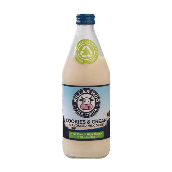 Millar Moo - Gluten Free Cookies n' Cream Glass Bottle (12 x 500ml ...