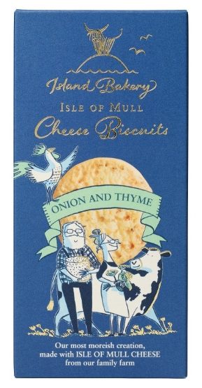Island Bakery - Mull Cheese Bisc Onion & Thyme (12 x 100g)