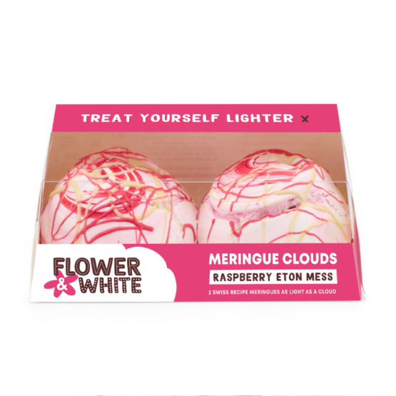 Flower & White - GF Raspberry Eton Mess Cloud (Twin Box) (8 x 130g)