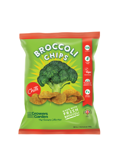 Growers Garden - Chilli Broccoli Crisps (24 x 22g) 