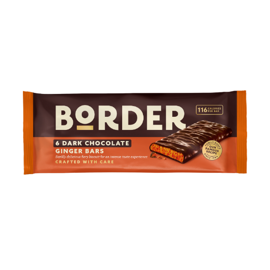 Borders - Dark Chocolate Ginger Bars (6pck) (18 x 144g)