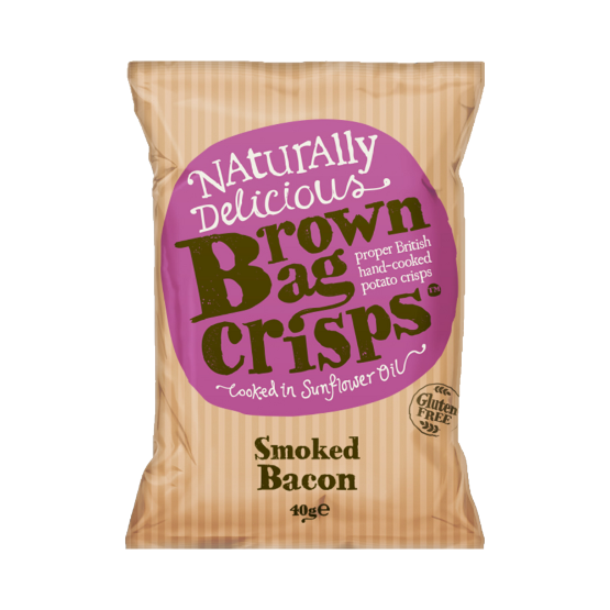 Brown Bag Crisps Smoked Bacon Crisps