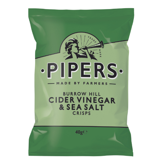 Pipers - GF Burrowhill Cider Vinegar & Sea Salt (24x40g)