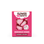 Flower & White - Meringue Kisses (Boxed) - White Chocolate & Raspberry (12x100g)