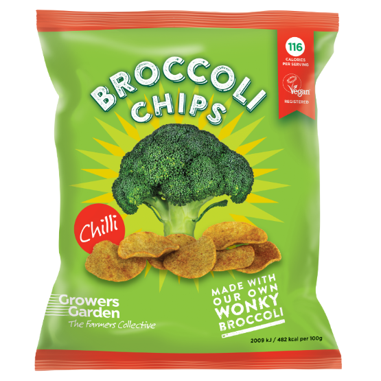 Growers Garden - Chilli Broccoli Crisps (12 x 78g) 