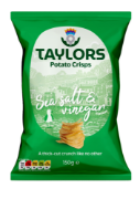 Taylors - Sea Salt & Vinegar 150g Crisps (8 X 150g)