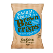 Brown Bag Crisps - Sea Salt & Malt Vinegar Crisps (20 x 40g)
