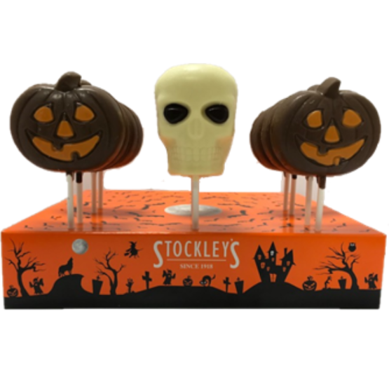 Stockley's - Skull & Pumpkin Lollipop (CDU) (27 x 35g)