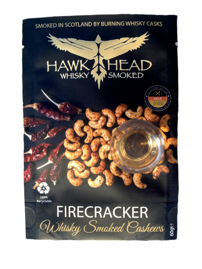 Hawkhead - Whisky Smoked Cashews Firecracker (10x60g)