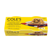 Cole's Pudding Spotted Dick Twin Steamed Pudding