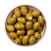 Silver and Green Garlic Stuffed Olives