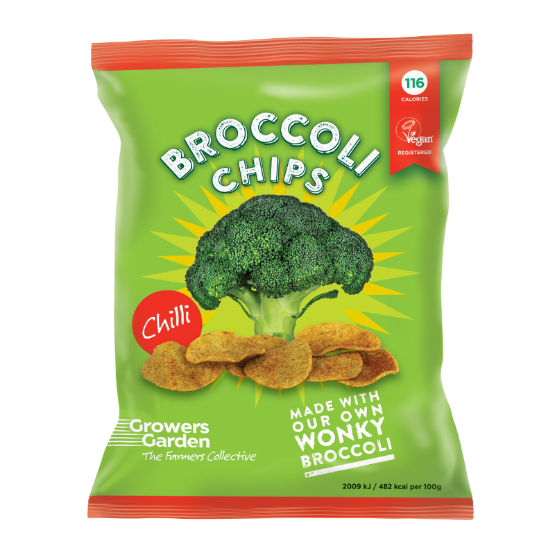 Growers Garden - Chilli Broccoli Crisps (24 x 22g) 