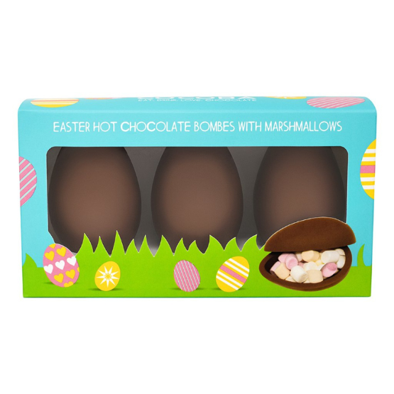 Cocoba - 3 Pk Easter Egg Hot Choc Bombe w Marshmallows (6x150g) - No longer available to order