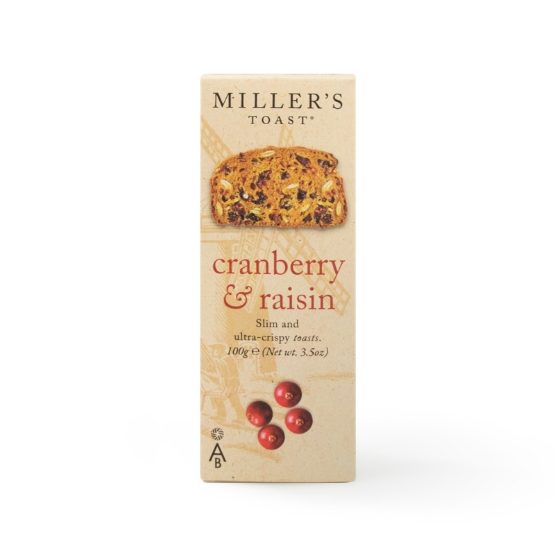 Miller's Toast - Cranberry & Raisin (6 x 100g)