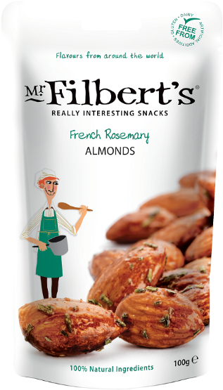 Mr Filberts - GF VG French Rosemary Almonds (12 x 100g)*New Case Size*