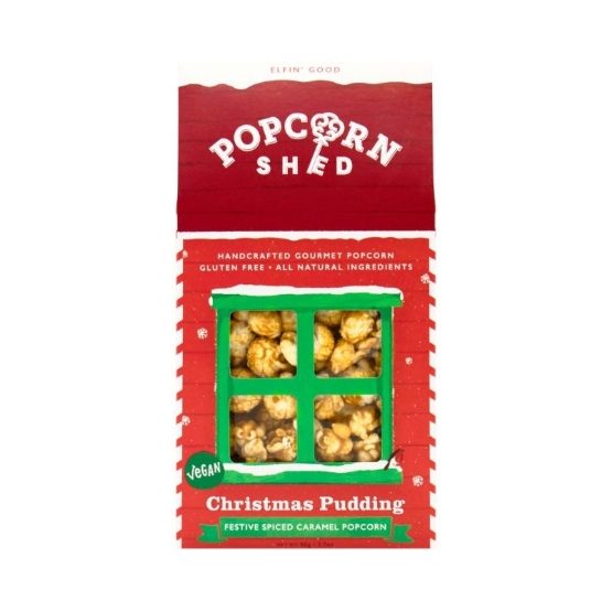 Popcorn Shed - Christmas Pudding Popcorn (Vegan) (10 x 80g)