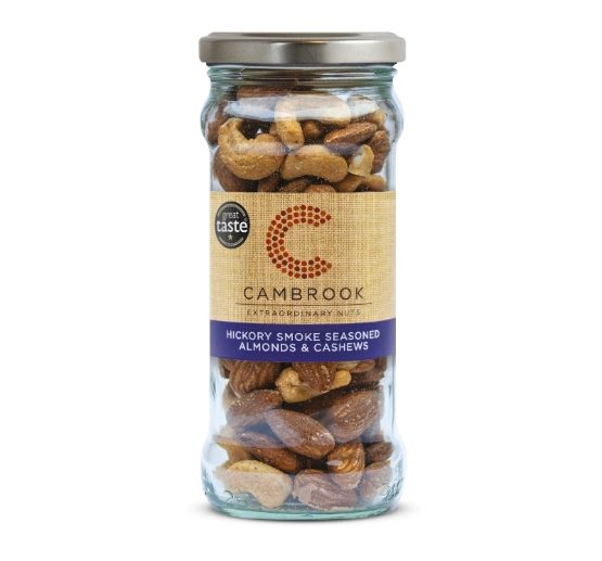 Cambrook -Hickory Smoke Almonds & Cashews (6x180g)