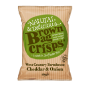 Brown Bag Crisps - Farmhouse Cheddar & Onion (10 x 150g)