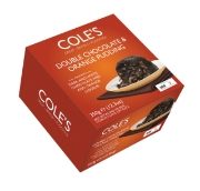 Coles Puddings - Double Chocolate & Orange Pud (6x350g)