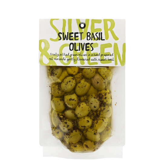 Sweet Basil Green Olives