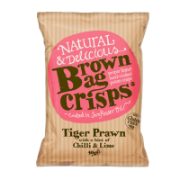 Brown Bag Crisps - Tiger Prawn w/ Chilli & Lime (20 x 40g)