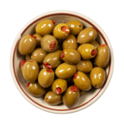 Silver and Green Tomato Stuffed Olives